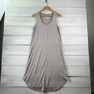 Prana Hemp Gray Stripe Sleeveless Maxi